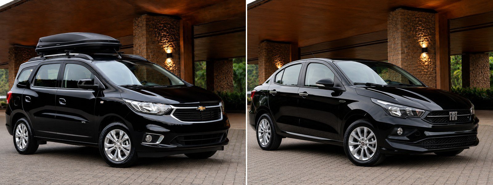 Chevrolet Spin (até 6 pessoas) e Fiat Cronos (até 4 pessoas, 2023+)